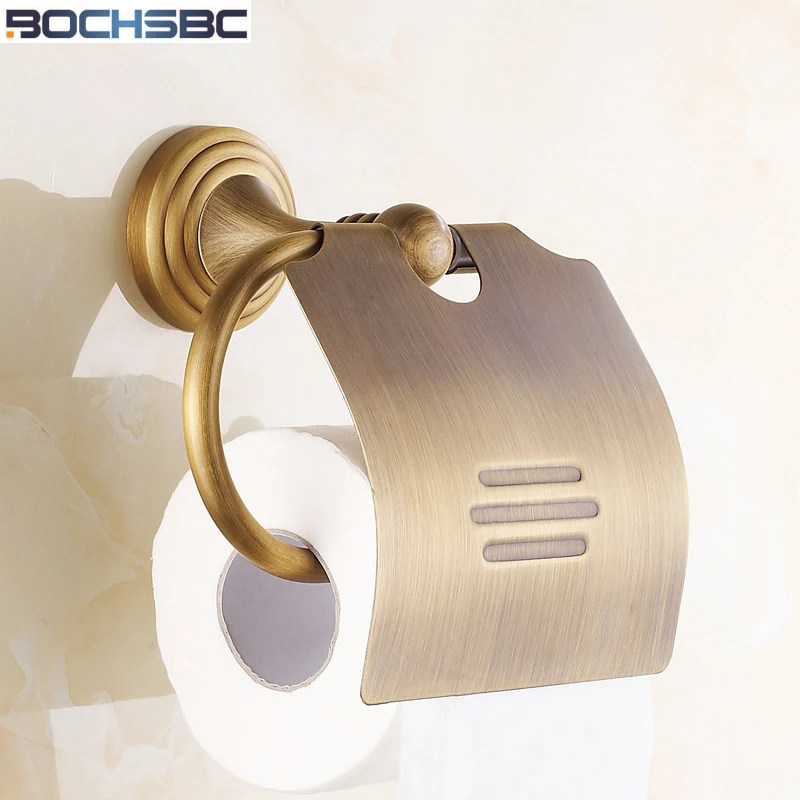 BOCHSBC Европейский медный держатель для туалетной бумаги классический ретро рулон