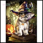 Алмазная вышивка, алмазная живопись, ведьмак, кот, картина с искусственными стразами, рождественский подарок, NEW689