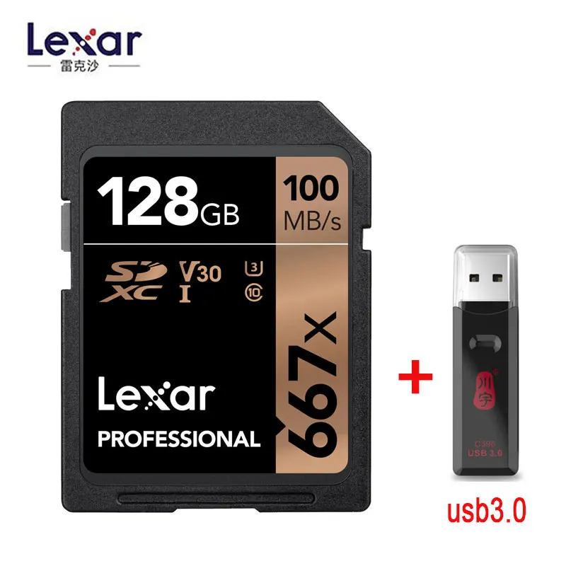 Lexar Профессиональный 667x SDXC UHS-I 64 Гб 128 ГБ 256 ГБ карты до 100 МБ/с. читать с возможностью поворота на 90 МБ/с. записи высокоскоростной Камера - Емкость: 128GB-C396