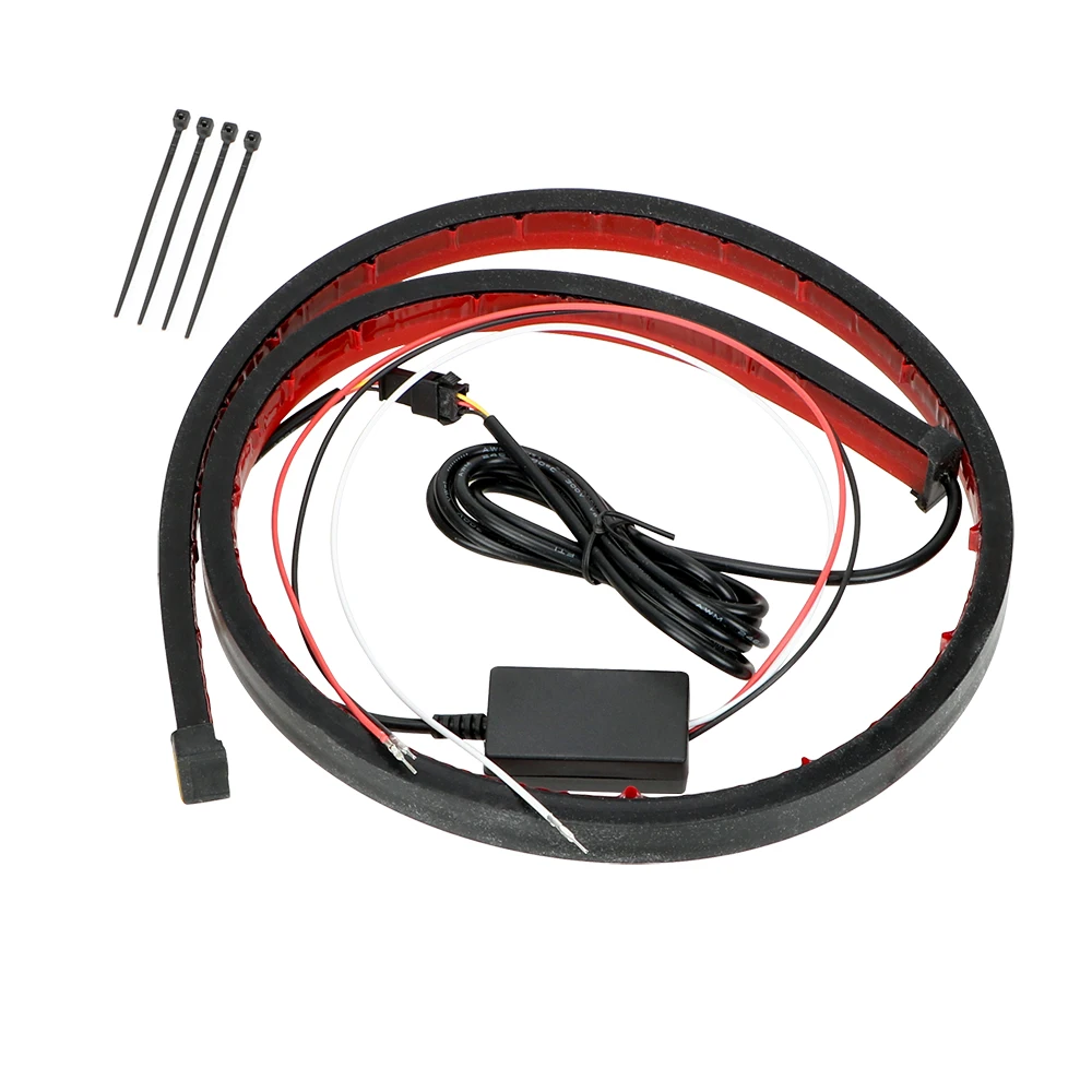 Multi-modes LEEPEE Safety Driving Lamp Warning Signal Light Car-styling 90cm LED Flexible Strip High Mount Brake Stop Lamp Car Brake Light - Color: Multi-modes