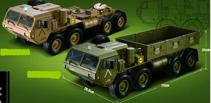 1/10 scaleRC Rock Cralwer 8WD 8X8 военный внедорожный грузовик совместимый с RC88WD Тамия Капо |