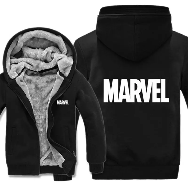 Мода 2019 г. Капитан Америка Marvel молния куртка с капюшоном зимние Ман повседневное
