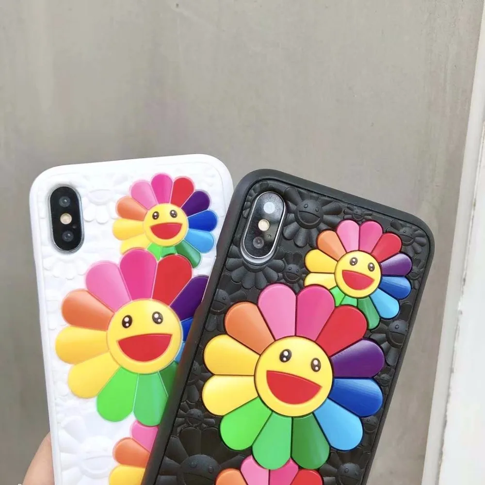 Милые Солнцезащитные чехлы с цветочным принтом для iPhone 11 Pro 7 8 6s 6 Plus чехол