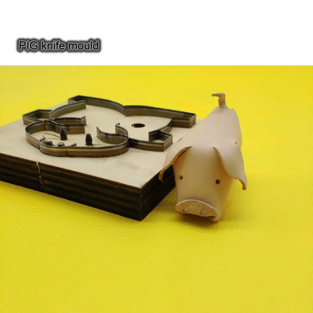 

DIY leather craft cute pig decoration die cutting knife mould hand machine punch tool set