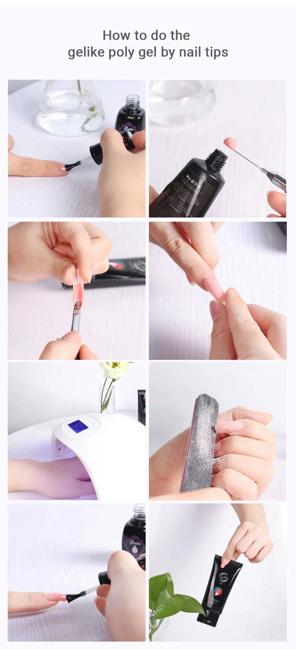 Glike, полигель для быстрого наращивания, 60 г, для наращивания пальцев, гель для ногтей, камуфляжный, УФ, светодиодный, твердый гель, быстрый, УФ, строительный гель, полигель