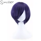 Similler, мужской костюм из синтетических прямых коротких синтетических волос, 12 дюймов