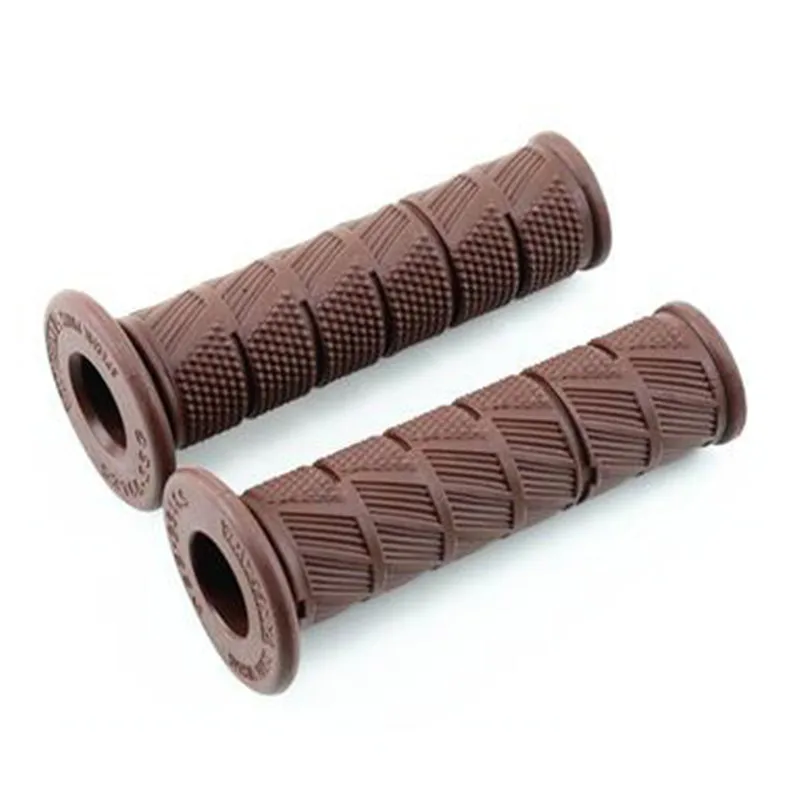 3 brown Универсальный 22 мм Ретро аксессуары мото rcycle части мото rbike руль для kawasaki honda suzuki benelli yamaha Harley moto grip - Цвет: 3 brown