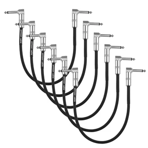Ammoon 6 шт в комплекте гитарная педаль эффектов инструмент патч-кабель 30 см1.0ft длинные с 14 