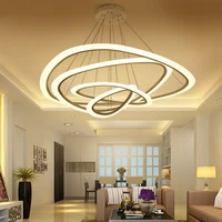 new modern pendant lights for living room dining room 4321 circle rings acrylic led lighting ceiling lamp fixtures