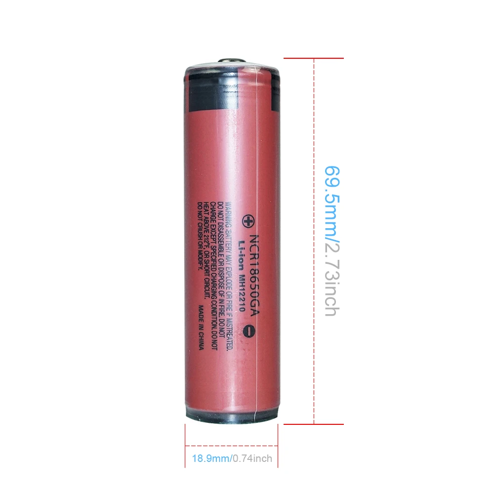18650 3500mAh NCR18650GA с Sanyo Cell 10A защищенная от разряда литий ионная аккумуляторная