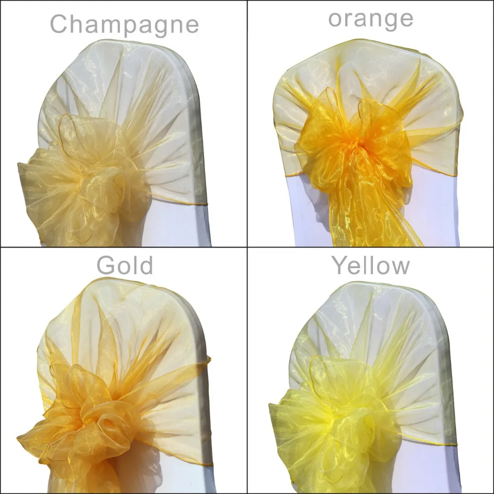 10 шт. колпачки из органзы для спинки стула 26x108 дюйма|chair cover sash|hood chairchair hood |