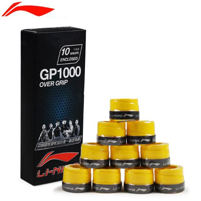 Тонкие липкие обмотки Li Ning GP 1000 для бадминтона. Сопоставимые по качеству и