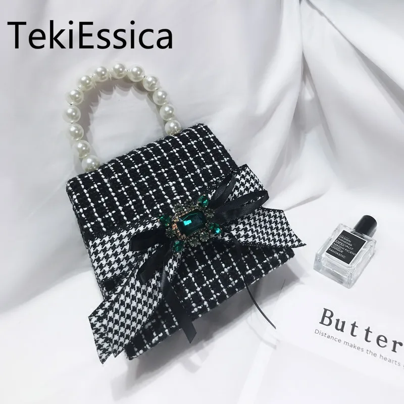 Женская велюровая сумка TekiEssica винтажная сумка-мессенджер через плечо с бантом и