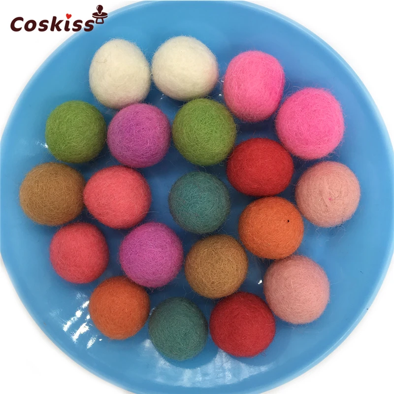 DIY домашний декор шерстяные войлочные шарики 20 мм смешанные цвета 100% шерсть