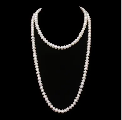 Горячая Рождественская Акция! Длинное жемчужное украшение для костюма ожерелье