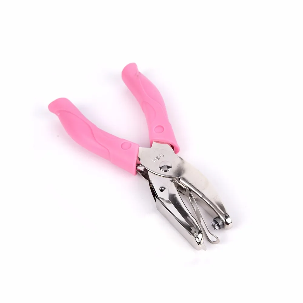

MIRUI Hand-held Hole Puncher Star/Heart/Round Shape Greeting Card Scrapbook Notebook Paper Punch With Pink Grip Hand Tool Supply