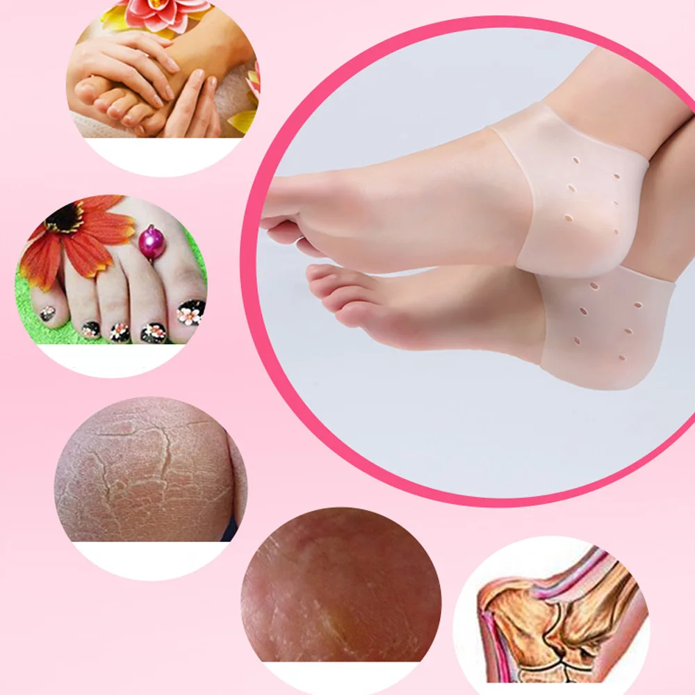 2 шт Силиконовые увлажняющие Гелеобразные напяточники носки как треснутый уход