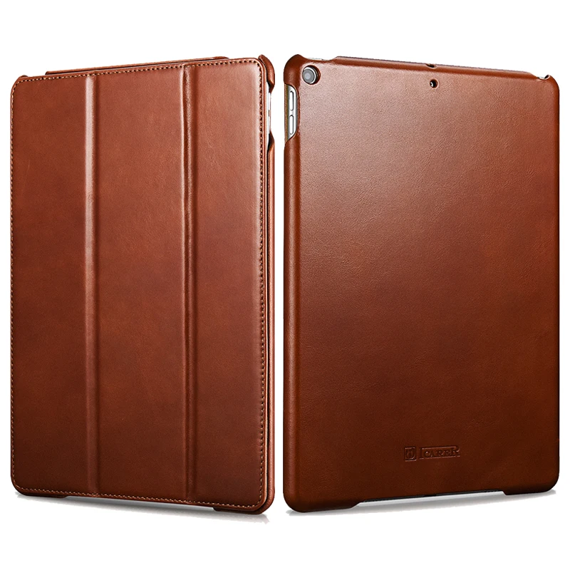 Оригинальный Винтажный чехол ICARER из натуральной кожи для Apple iPad Air 2019 роскошный