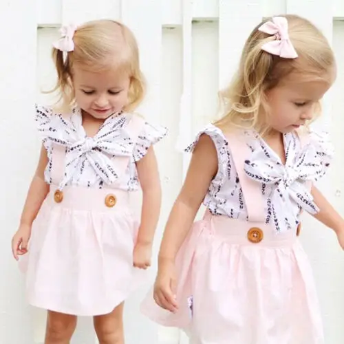 Милый топ с цветочным принтом для маленьких девочек летняя одежда | Мать и