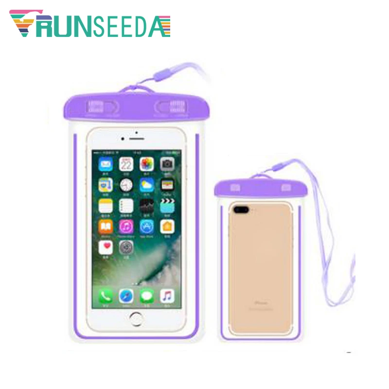 Сумка для плавания Runseeda водонепроницаемый мобильный телефон с сенсорным экраном