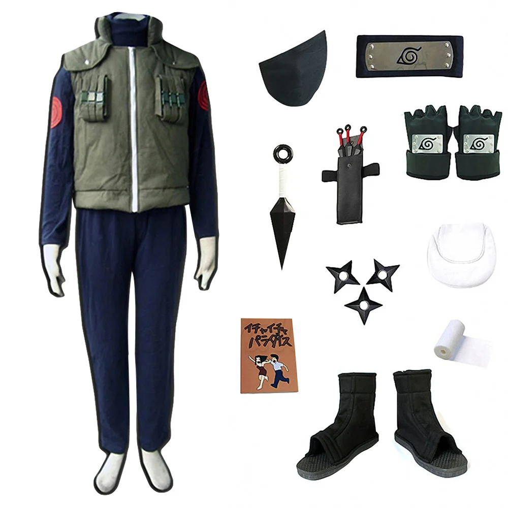 Детский Косплей костюм Hatake Kakashi полный комплект|hatake kakashi cosplay|kakashi cosplay costumekakashi |