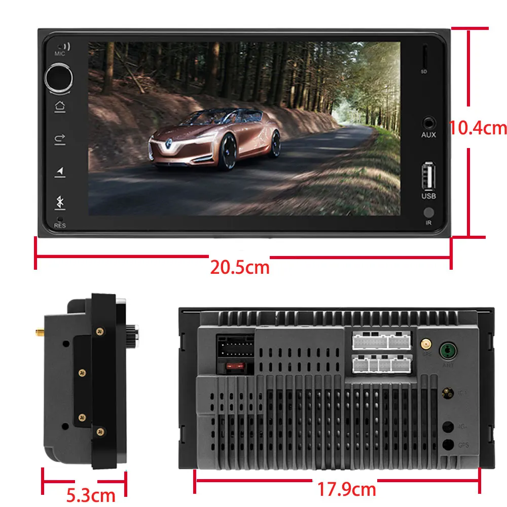 Podofo 2Din Android 7 1 автомобильный мультимедийный плеер ''сенсорный экран Радио