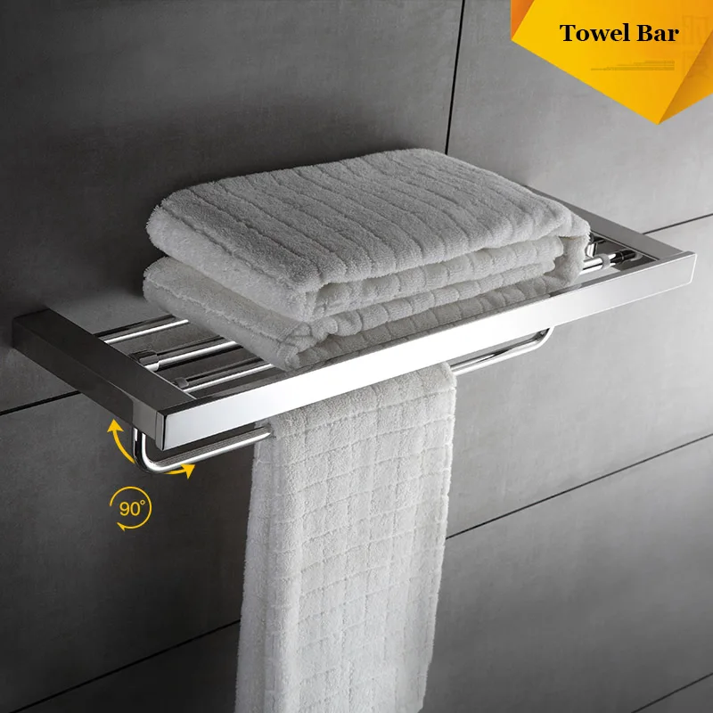 Towel Bar Senlesen 304 аксессуары для ванной комнаты из нержавеющей стали набор настенное крепление вешалка для полотенец, ванная подвесное металлическое изделие вешалка для одежды Комплект полок - Цвет: Towel Bar