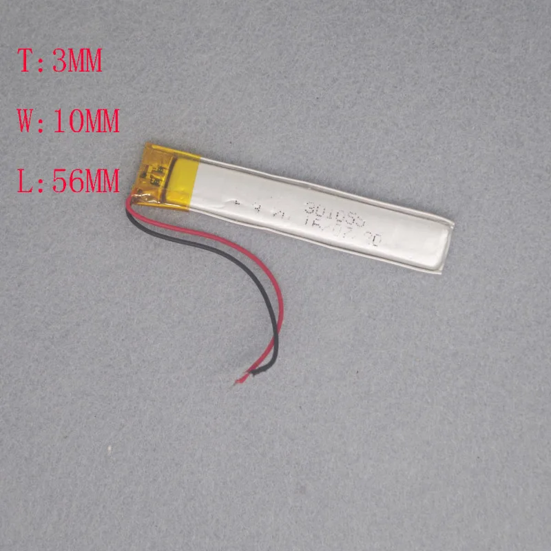 3 7 V литиевая батарея 301055/301056 ручка для камеры MP3 точка 100mAh|Перезаряжаемые батареи|
