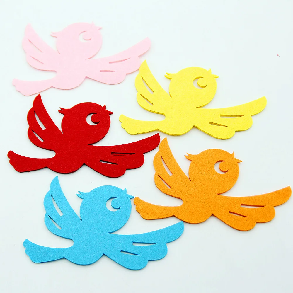 DIY мультфильм Животные Красочные Птицы резка войлок ручной работы ткань материал