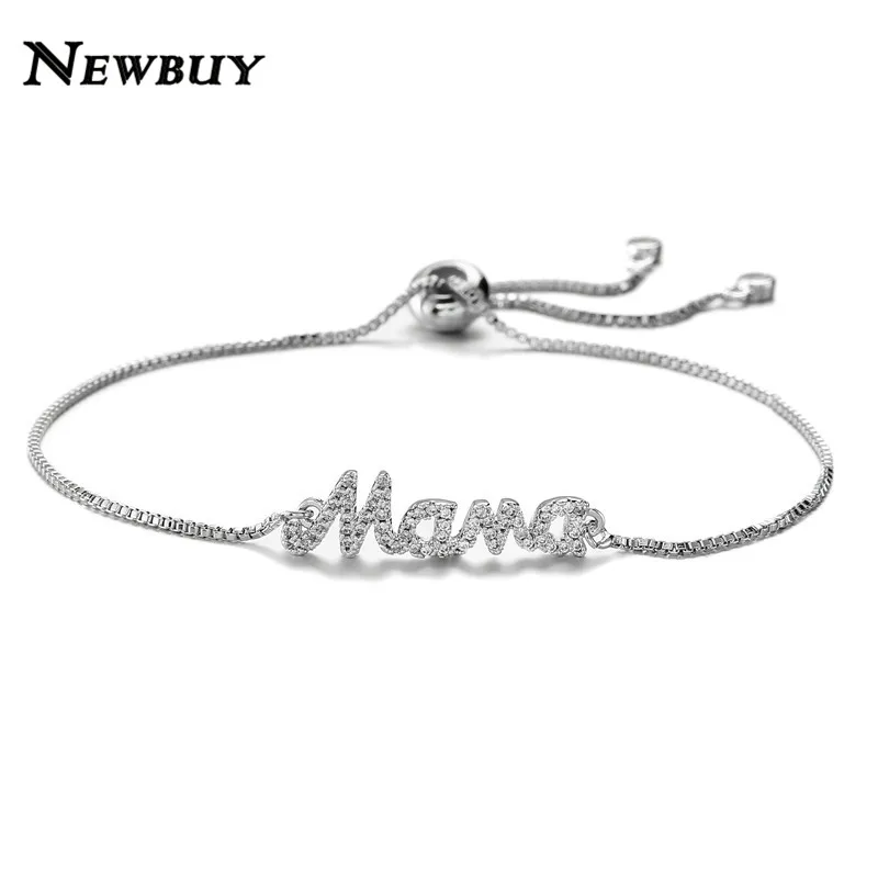 NEWBUY 2021 новый модный браслет с подвесками Мама Для женщин и регулируемый Pulseras Mujer