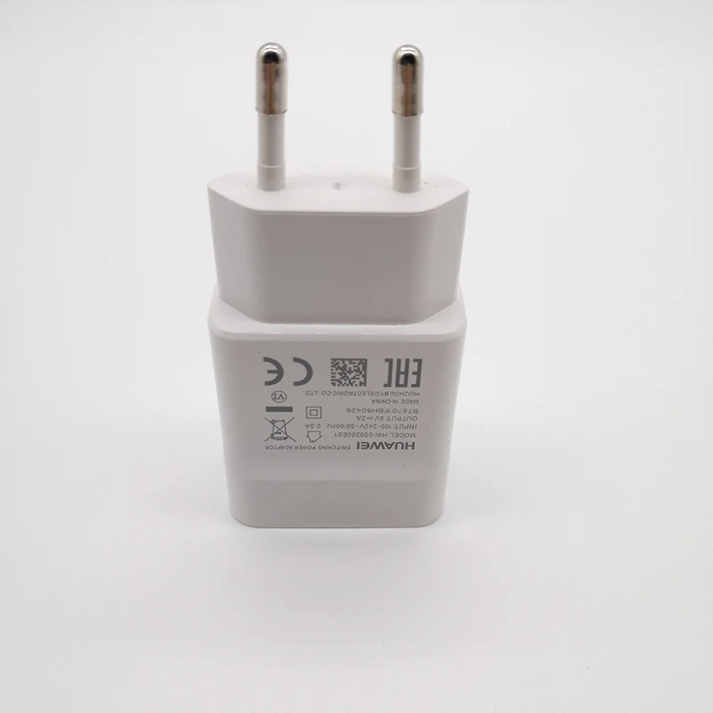 Оригинальный зарядный адаптер HUAWEI 5 В/2 А Micro USB/type C кабель 1 м для Huawei p9 p30 pro nova 5t P7/P8