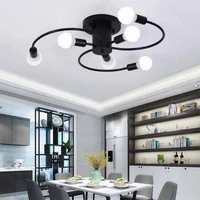 bokt american ceiling lights for living bedroom industrial black led light bulb ceiling light fixture home living room decor