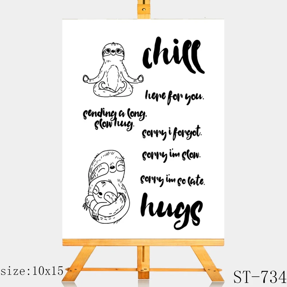 

AZSG Slow-moving animal Clear Stamps/Silicone Transparent Seals for DIY scrapbooking Card Making 10*15cm