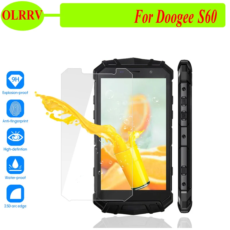 Olrrv Для Doogee S60 закаленное Стекло Передняя пленка Экран протектор 5 2 дюймов телефон
