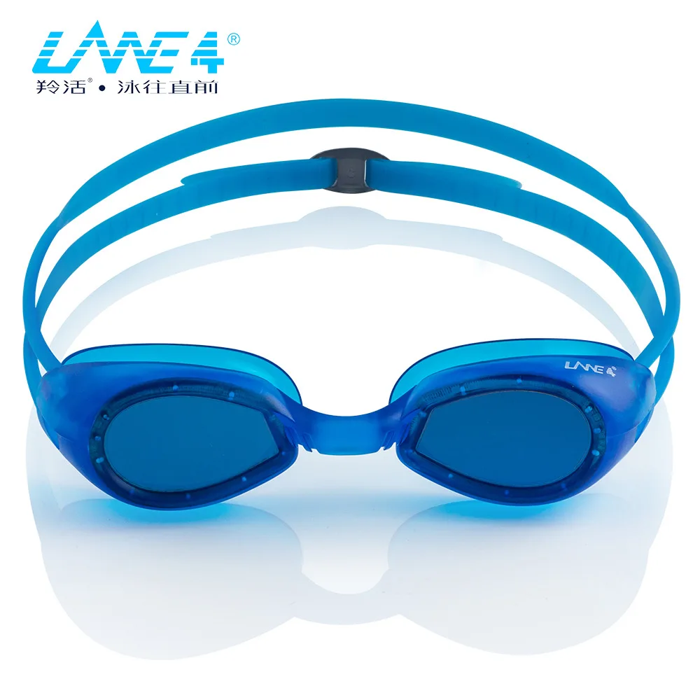 blue LANE4 Junior профессиональные плавательные очки Анти-туман УФ-защита быстрая посадка для детей#707 очки - Цвет: blue