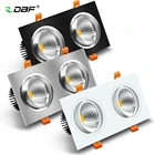 Потолочный светильник светодиодный точечный потолочный светильник, 14 Вт, 18 Вт, 24 Вт, 30 Вт, с двойной головкой, с регулируемой яркостью, светодиодная лампа AC85-265V, освещение для помещений