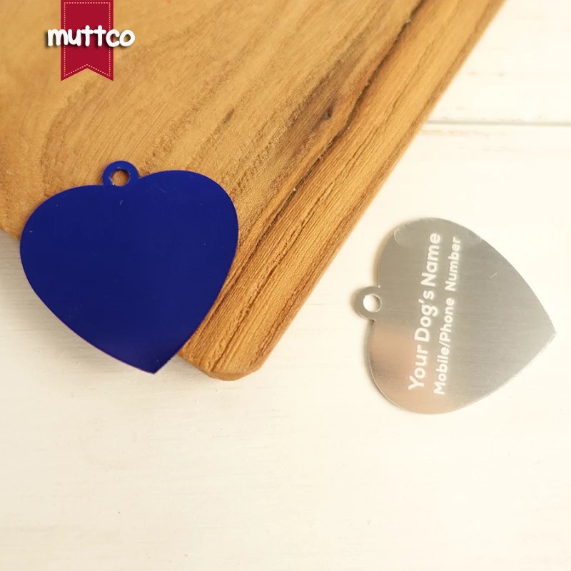 Бесплатная доставка простые Алюминий ПЭТ именной ярлык сердце Форма