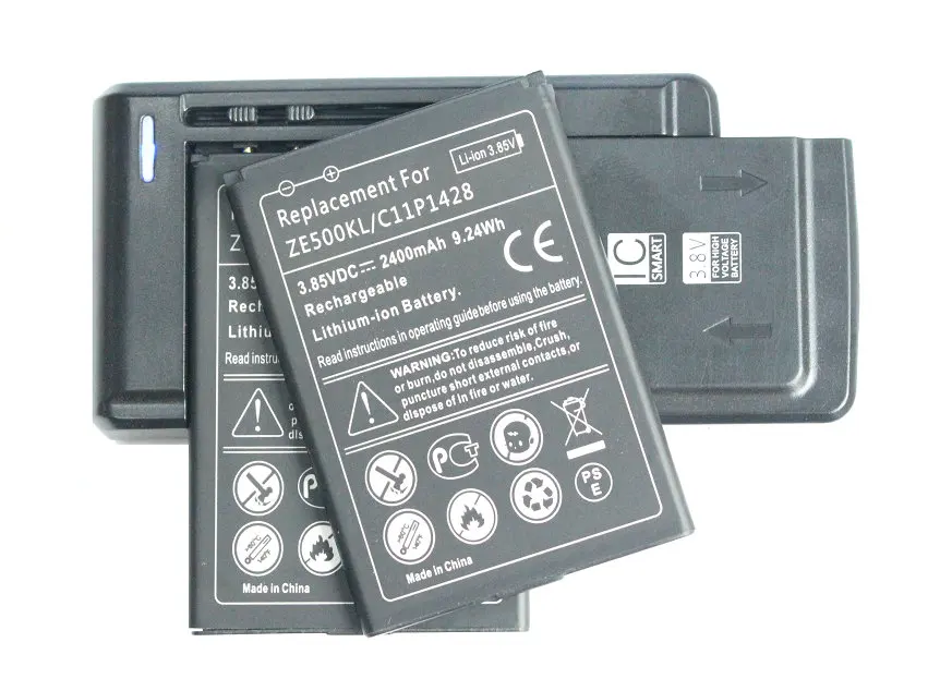 ITopZea 2x2400mAh/wh C11P1428 сменный аккумулятор + универсальное зарядное устройство для Asus