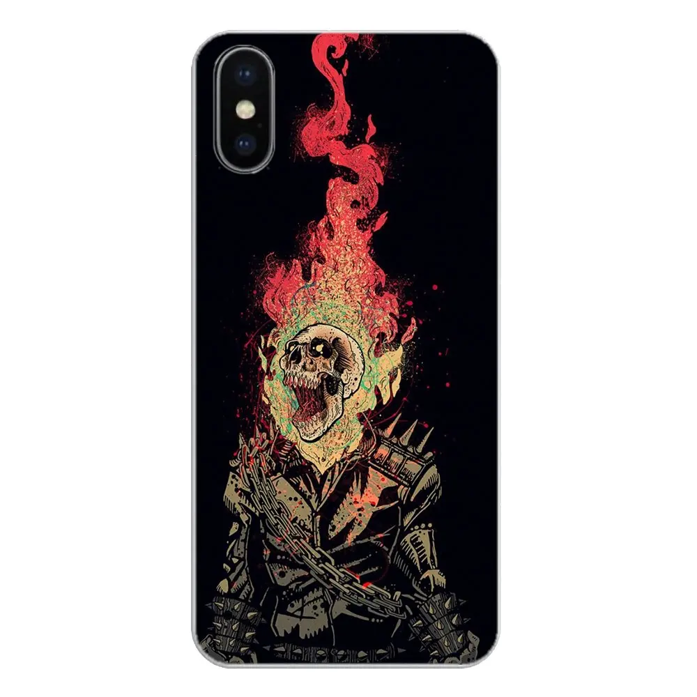 Силиконовый чехол для телефона Xiaomi Mi A1 A2 5X 6X 8 lite SE Pro Max Mix 2 2S 3 Mi5 Mi5S fire car Ghost Rider Head с