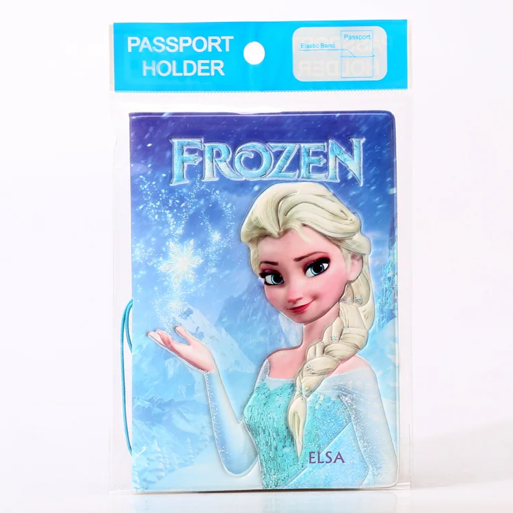 Disney New Frozen Elsa Anna стерео держатель для карт набор паспорта 3D ID карт|Держатели и