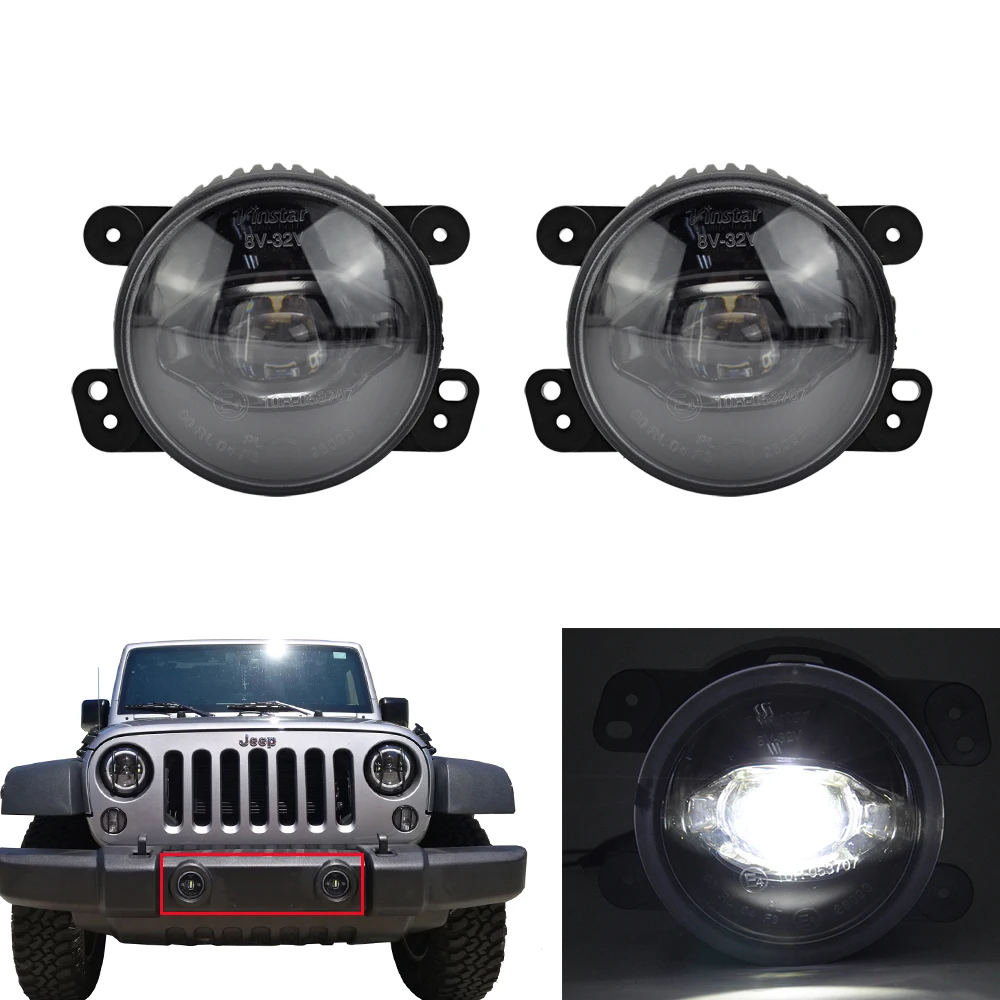 Plug And Play Белый светодиодный передний противотуманный сменный светильник для Jeep
