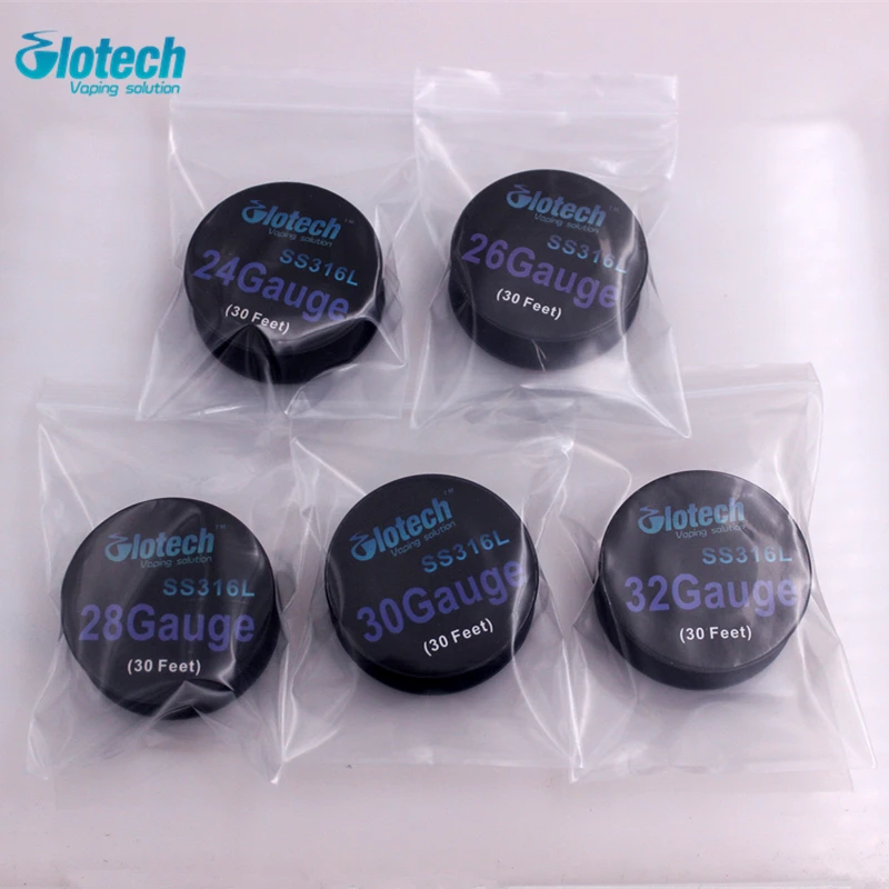 Glotech 10m/roll SS316L Wire heating wires for electronic hookah RDA RBA RTA Atomizer Pre-built Coil Wires DIY vaporizer | Электроника