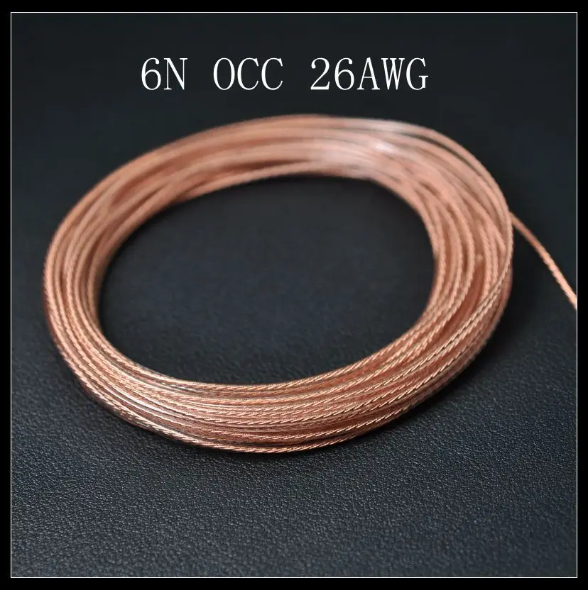 copper 1 м цена за единицу 2,5 ¥ 6N OCC Посеребренная Медная 26AWG линия обновления наушников DIY - Цвет: copper