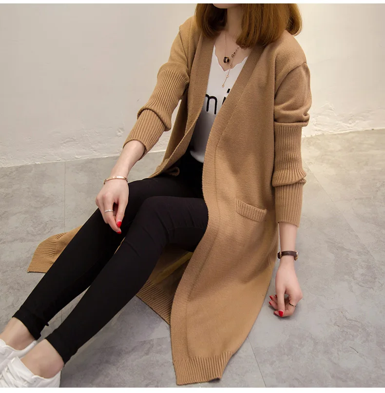 2019 Cardigan For Women Long Autumn Winter Warm Casual Sweater Sleeve Knitted Tops |