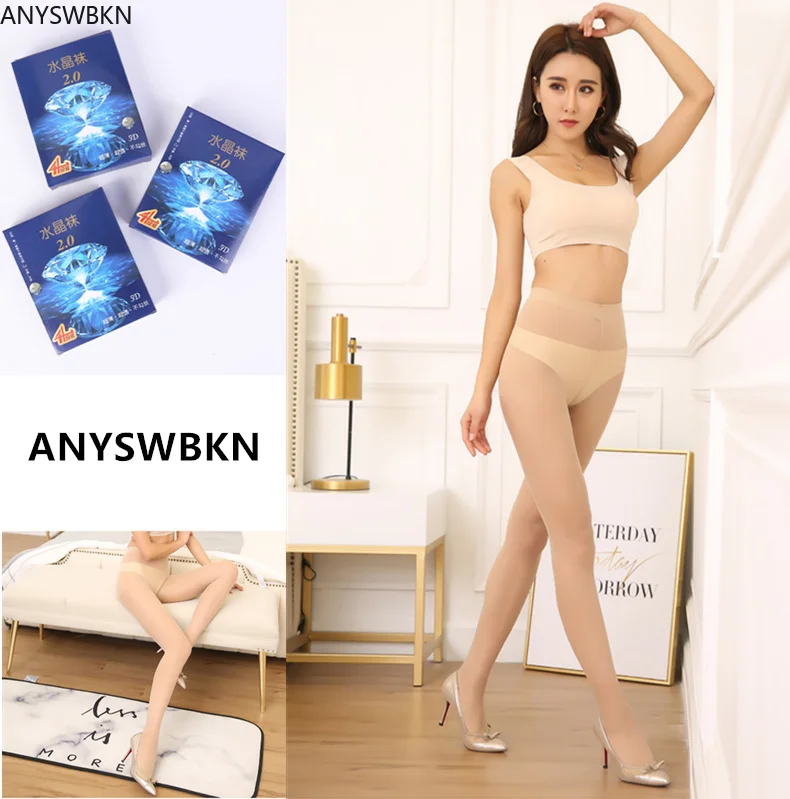 Аутентичные Кристальные Носки 2 0 бархатные Телесные колготки весенние тонкие