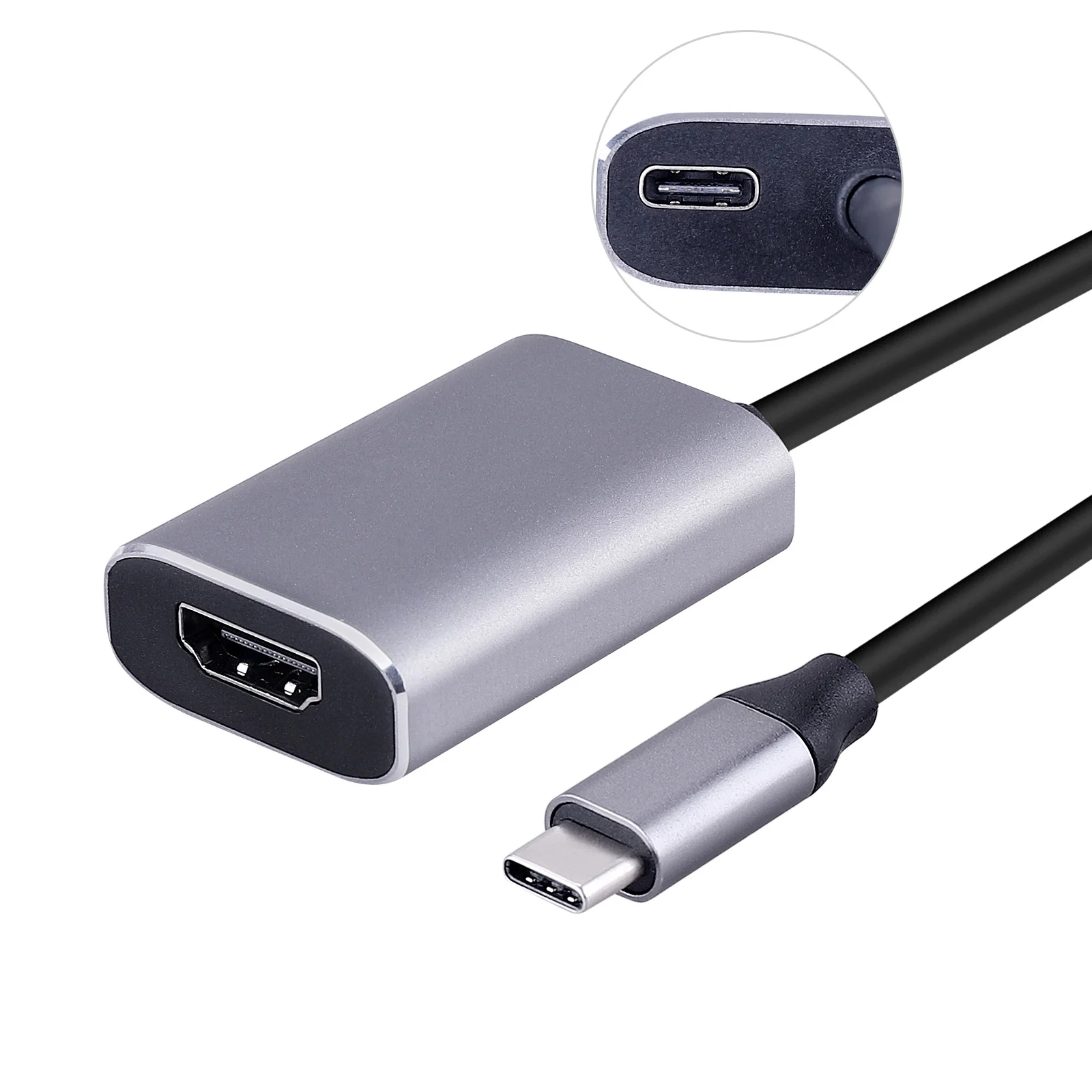 Thunderbolt 3 USB 3. 0 Φ Type C к HDMI 4K 60 Гц с 1 Вт PD зарядным адаптером Hub для Macbook Chromebook Huawei Mate 10 |