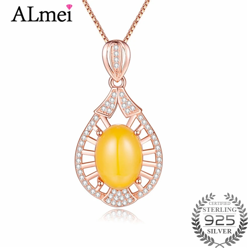 Женское ожерелье из серебра 925 пробы с халцедоном 4 карата|fine jewelry|box necklacebox box |