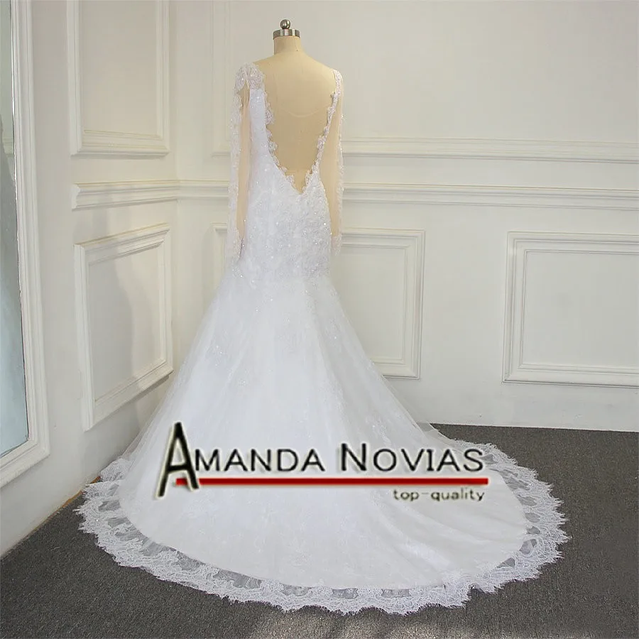 Сексуальная Открытая спина реальные фотографии Свадебное Платье Аманда novias robe de mariee