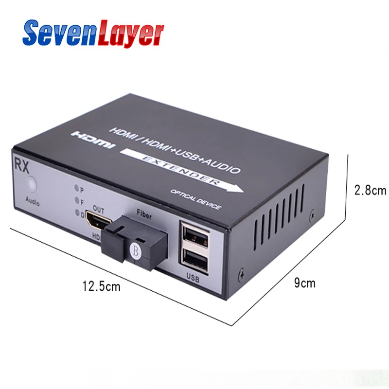Hdmi в волоконно-оптический конвертер 1080P HDMI волоконно-оптический видео удлинитель KVM(HDMI+ USB) к оптической мыши и клавиатуре сжатого