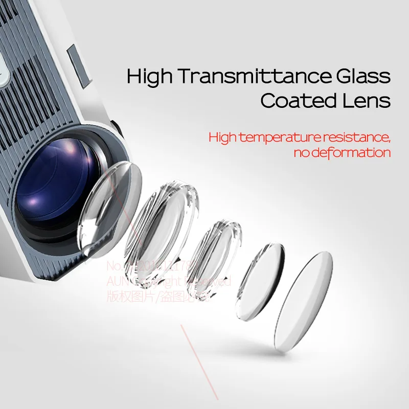 AUN ET минипроектор HD 1280x720 P видео Бимер. 3500 Яркость. 3D Кино. Поддержка 1080 IN USB